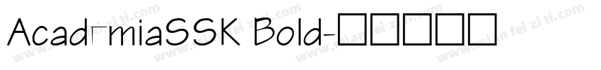 AcademiaSSK Bold字体转换